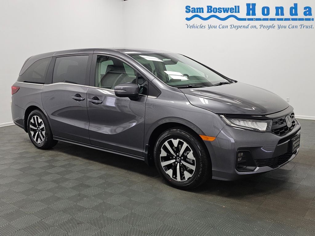 2026 Honda Odyssey EX-L in Modern Steel Metallic — front three-quarter view