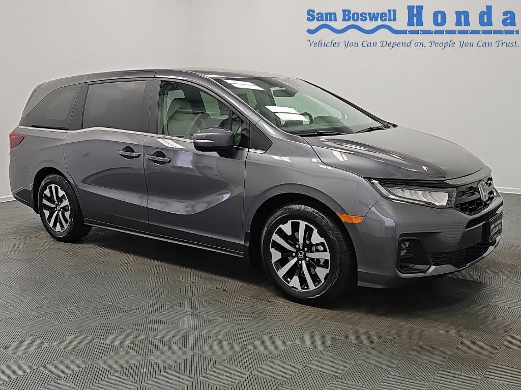 2026 Honda Odyssey EX-L in Modern Steel Metallic — front three-quarter view