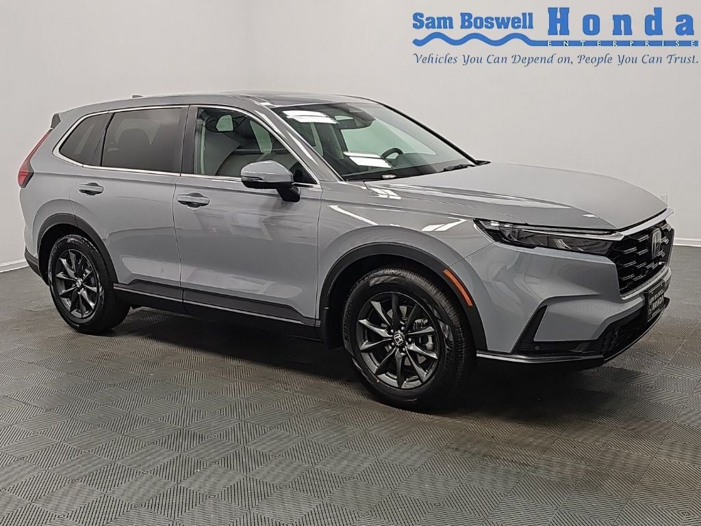 2026 Honda CR-V EX-L in Urban Gray Pearl — front three-quarter view